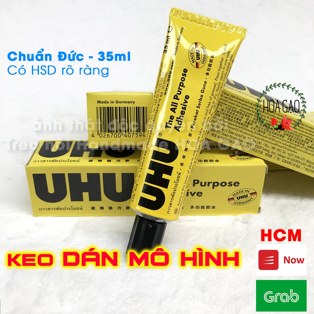 keo dán mô hình, keo trong suốt UHU 35ml GUHU nhanh khô, không mùi siêu tiện lợi freeship xtra