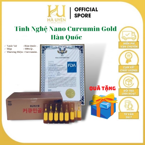 [Mã 259FMCGSALE giảm 7% đơn 500K] Tinh Chất Nghệ , Tinh Nghệ Nano Curcumin Gold Hàn Quốc Mẫu Mới Hộp 100tep [ Auth ]