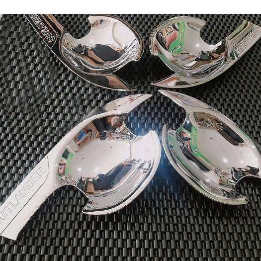 Bộ 4 ốp hõm cửa mạ crom xe Outlander 2018 2019 2020 2021 cao cấp