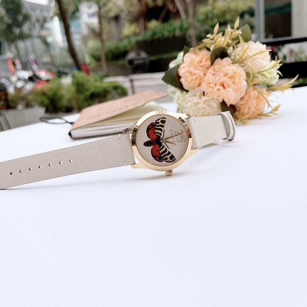 Đồng hồ nữ chính hãng Gucci G-Timeless Butterfly  YA1264062 - Máy Quartz pin Thụy Sĩ - Mặt Sapphire