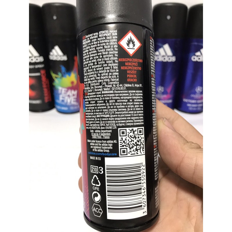 [HÀ NỘI] XỊT KHỬ MÙI TOÀN THÂN CHO NAM ADIDAS 150ML