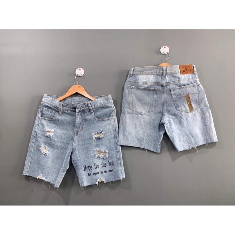 Short jean thêu chữ HOPE [ kèm ảnh thật ]