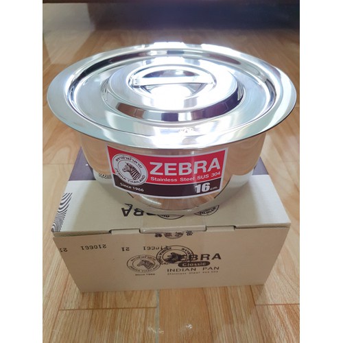 Thố inox 304 Zebra Indian, không quai 18cm - 16 cm - 14cm  - 170018 - 170016 - 170014