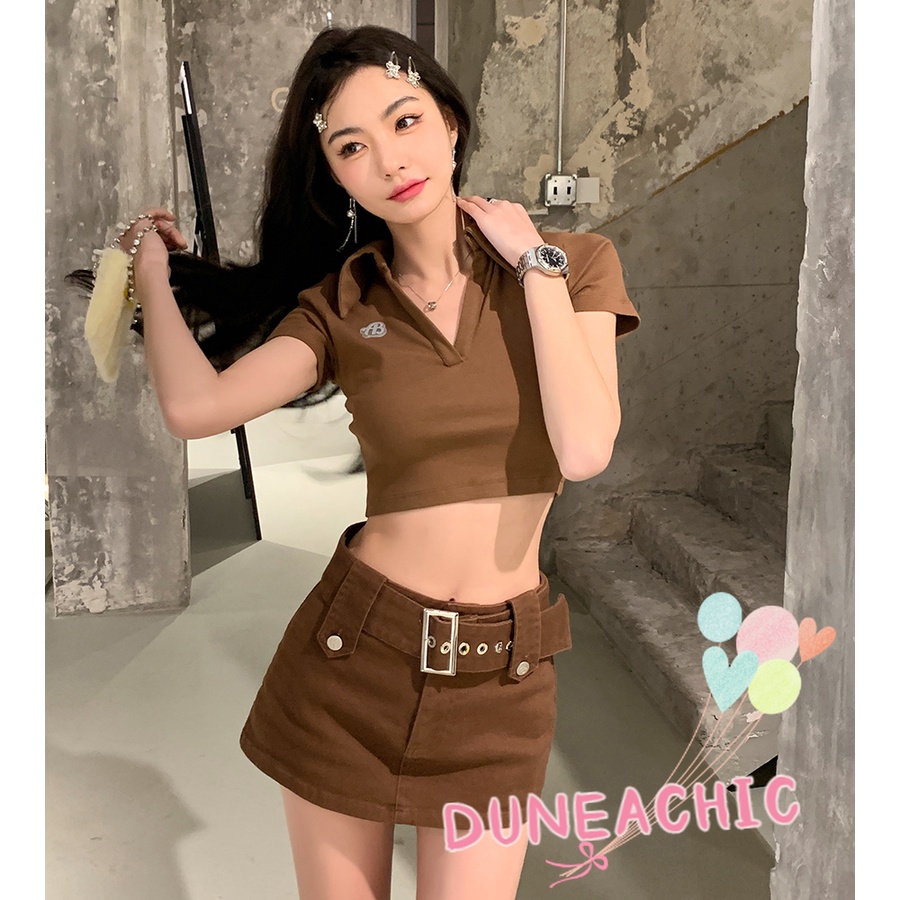 Quần Short Lưng Cao Phối Khóa Thời Trang Đường Phố Cá Tính Cho Nữ