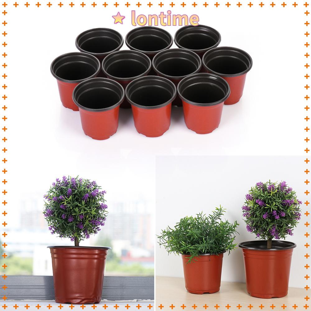 Set 10 chậu hoa nhựa mềm mini trang trí sân vườn