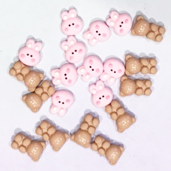 charm gấu thỏ nhỏ C11a nguyên liệu làm slime handmade thủ công trang trí ốp điện thoại