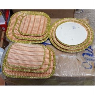 Combo 3 khay nhựa giả tre