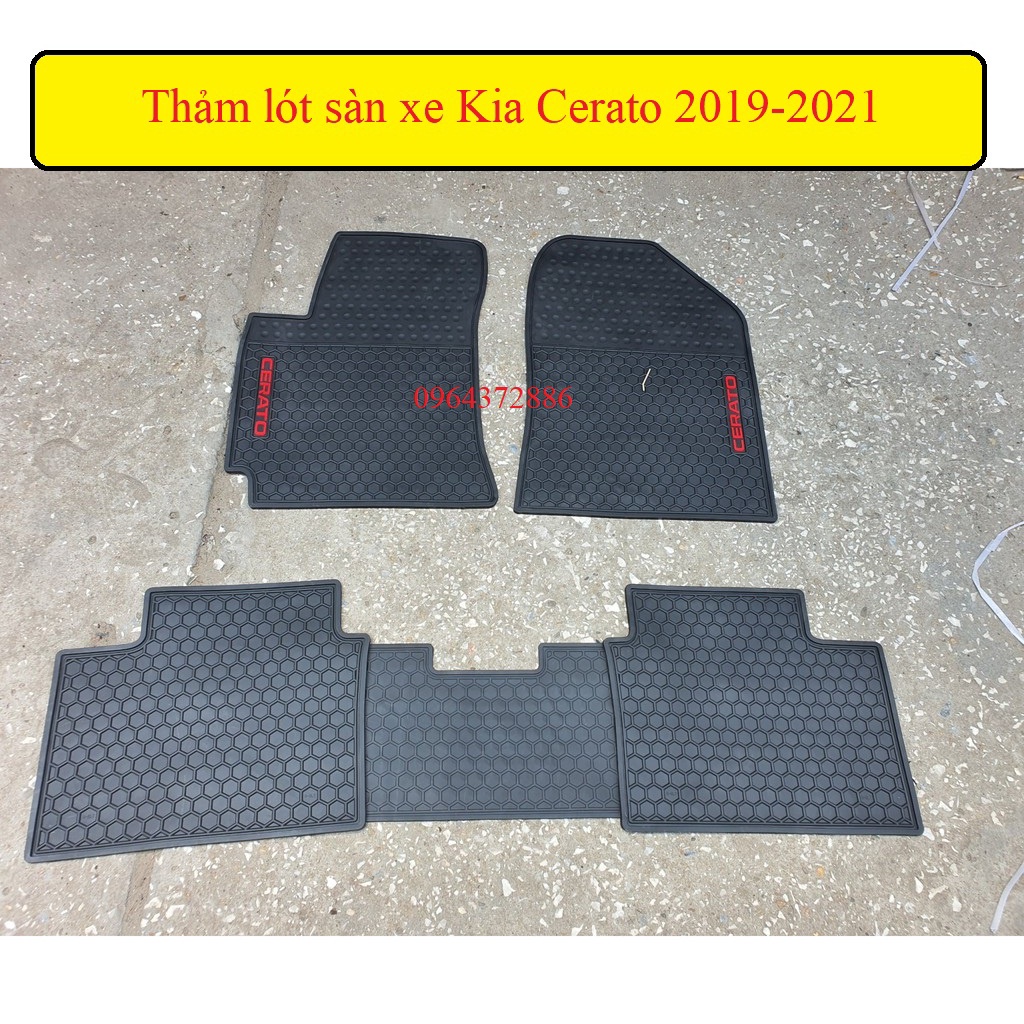 Thảm lót sàn xe Kia Cerato 2019-2021 chữ đỏ