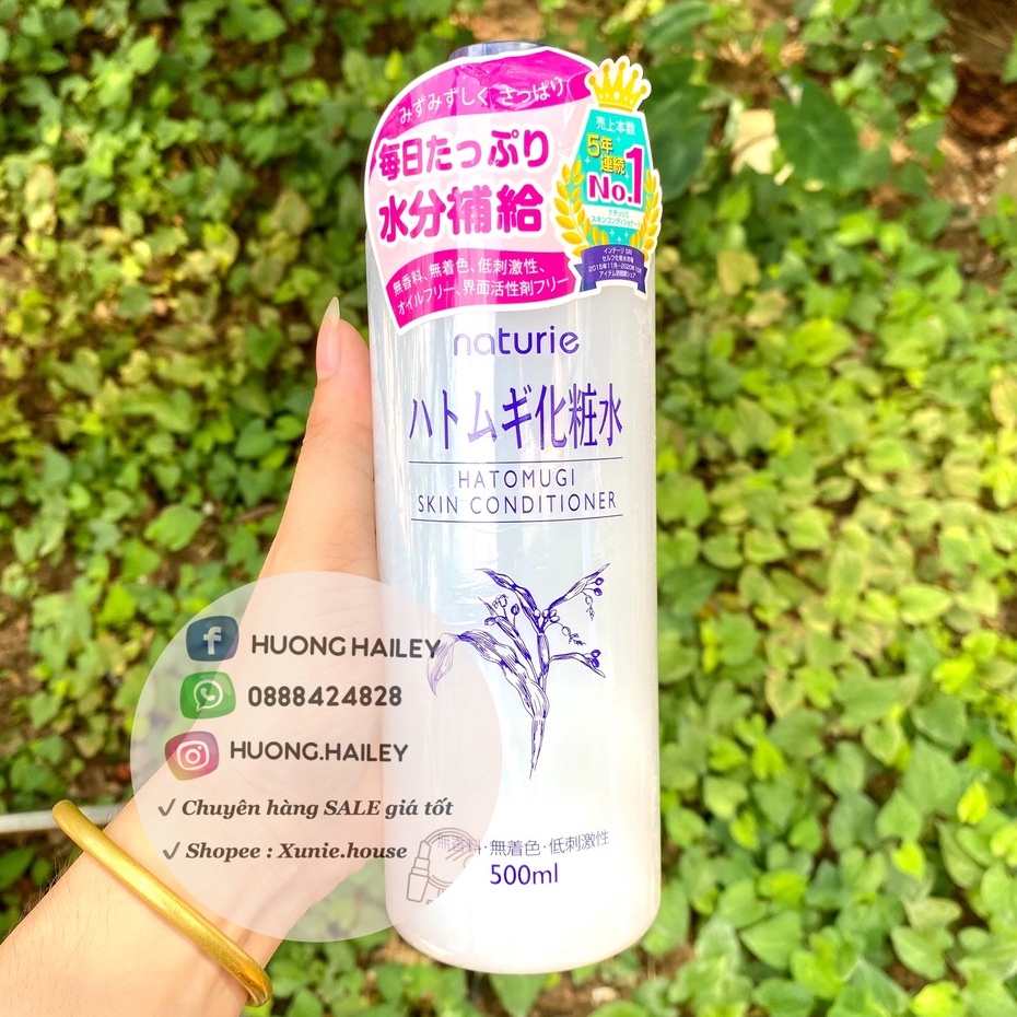 Nước hoa hồng hạt Ý Dĩ Hato - mugi Na-turie Skin Conditioner