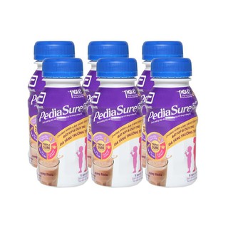 Lốc 6 chai sữa bột pha sẵn Abbott PediaSure socola chai 237ml
