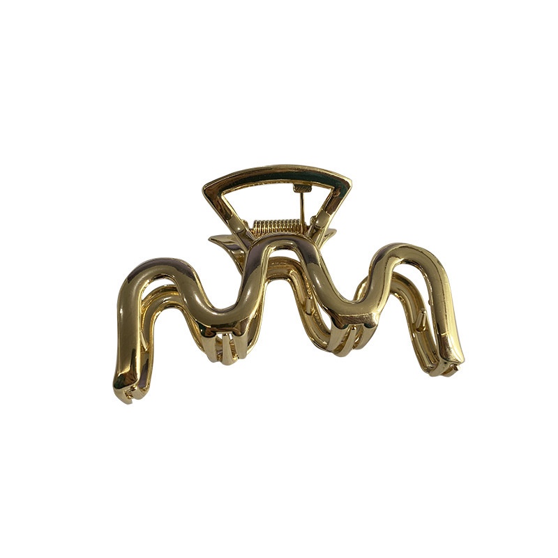 Kẹp Tóc Lượn Sóng Bằng Kim Loại Chất Lượng Cao Mới Cho Nữ