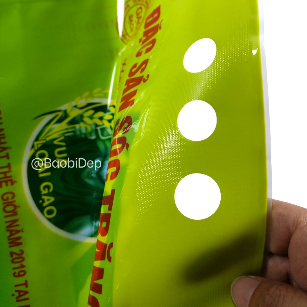 Túi Đựng Gạo ST25 PA size 5kg dày, đẹp, chắc chắn, có thể hút chân không - Bao Bì Đẹp