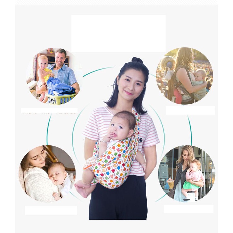 [HCM]Địu vải cho bé từ 0-36 tháng, loại tốt bền đẹp, thoáng khí, mềm mại-[MY-BD052]