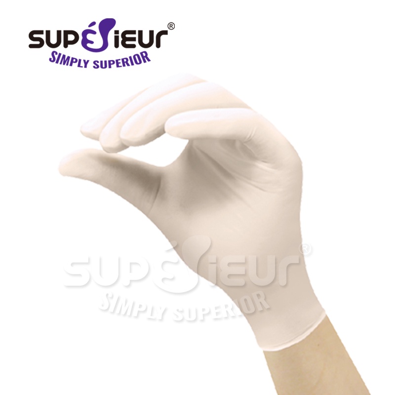 Găng Tay Y Tế Latex Superieur Không Bột - Găng Tay Cao Su Tự Nhiên Đa Dụng