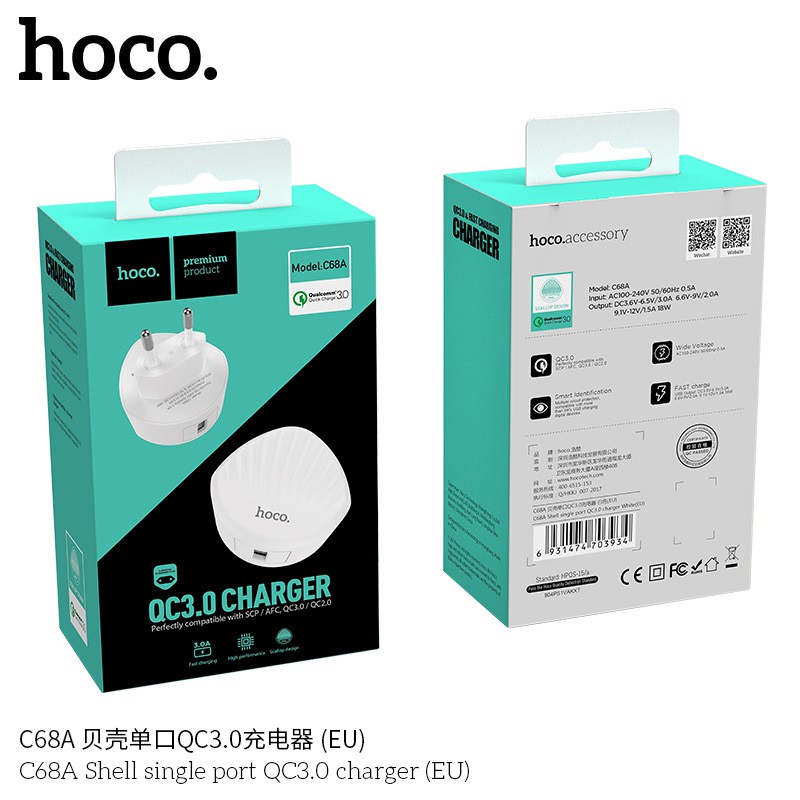 Củ Sạc Nhanh Hoco C68A - Quick Chager 3.0