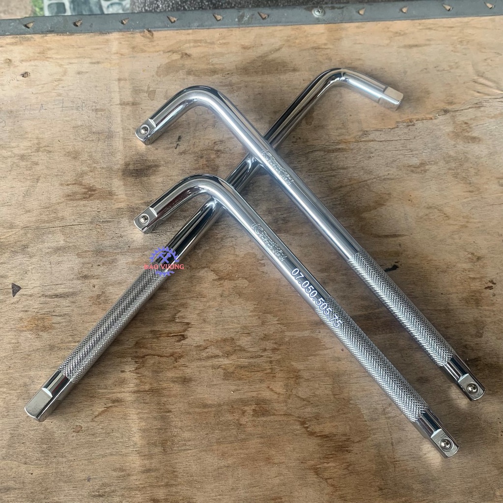Cần siết chữ L Nhật Kapusi 1/2’’, tay siết lực cong dạng chữ L vặn đầu tuýp, đầu khẩu 1/2 inch K-0026 / K-0027 / K-0028