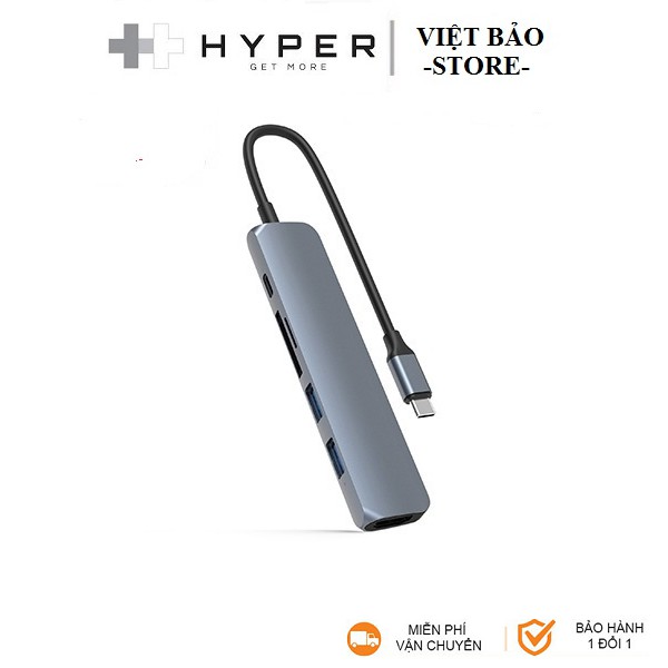 Cổng Chuyển HYPERDRIVE Bar 6 IN 1 Usb-c hub for macbook, Pc, devices