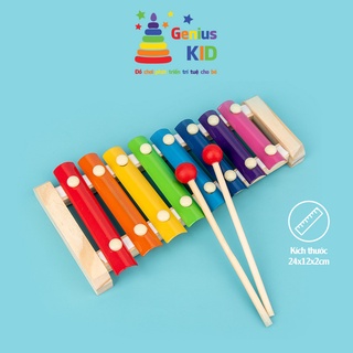 Đồ chơi Montessori - Đàn 8 nốt nhạc, Đồ chơi phát triển trí tuệ thương hiệu Genius KID