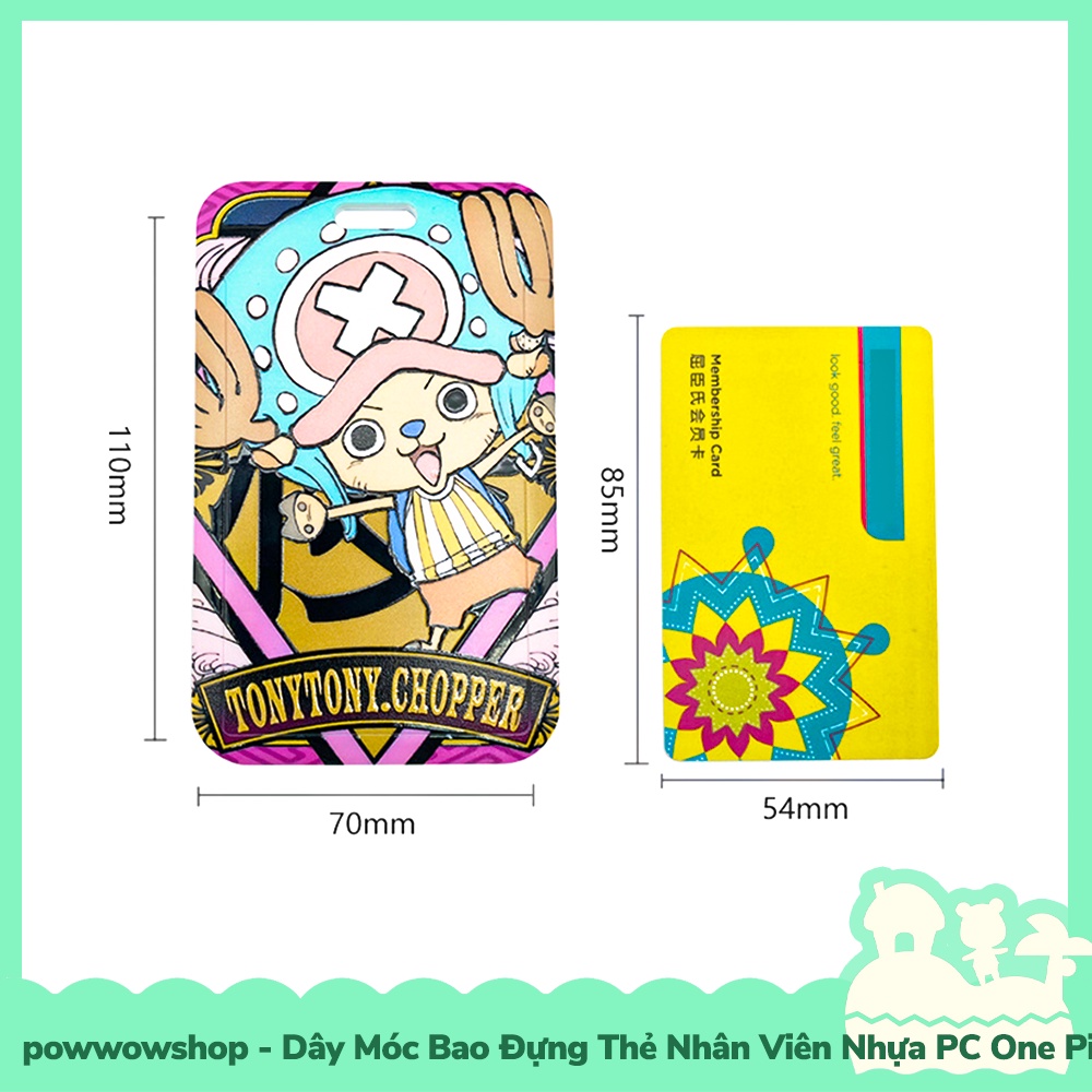 Dây Móc Bao Đựng Thẻ Nhân Viên Nhựa PC Mẫu Nhân Vật Hoạt Hình Anime Manga One Piece
