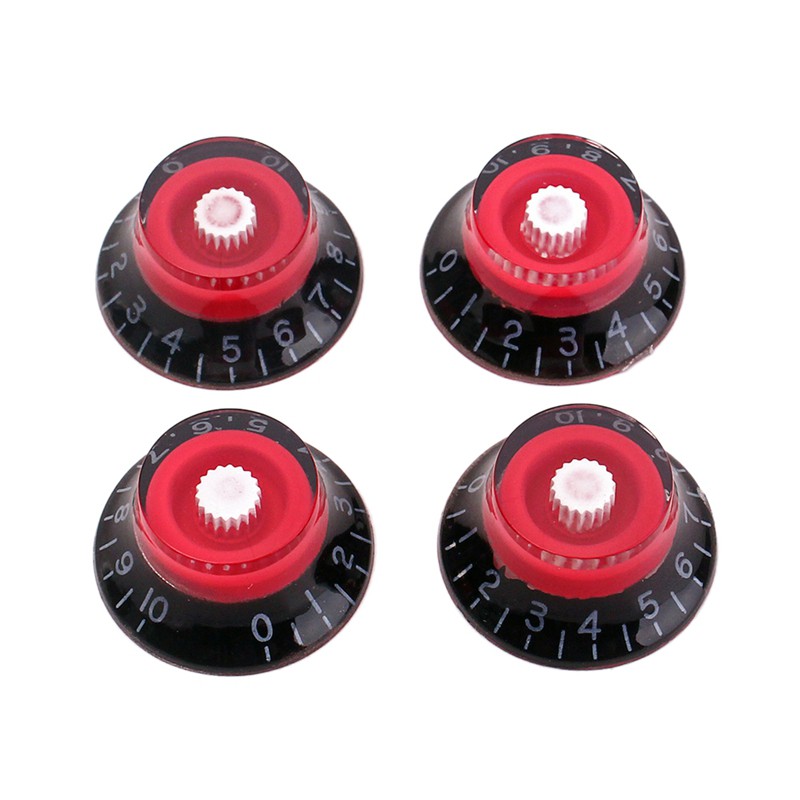 High Quality 4Pcs Guitar Knobs Electric Guitar Bass Top Hat Knobs Control Knobs