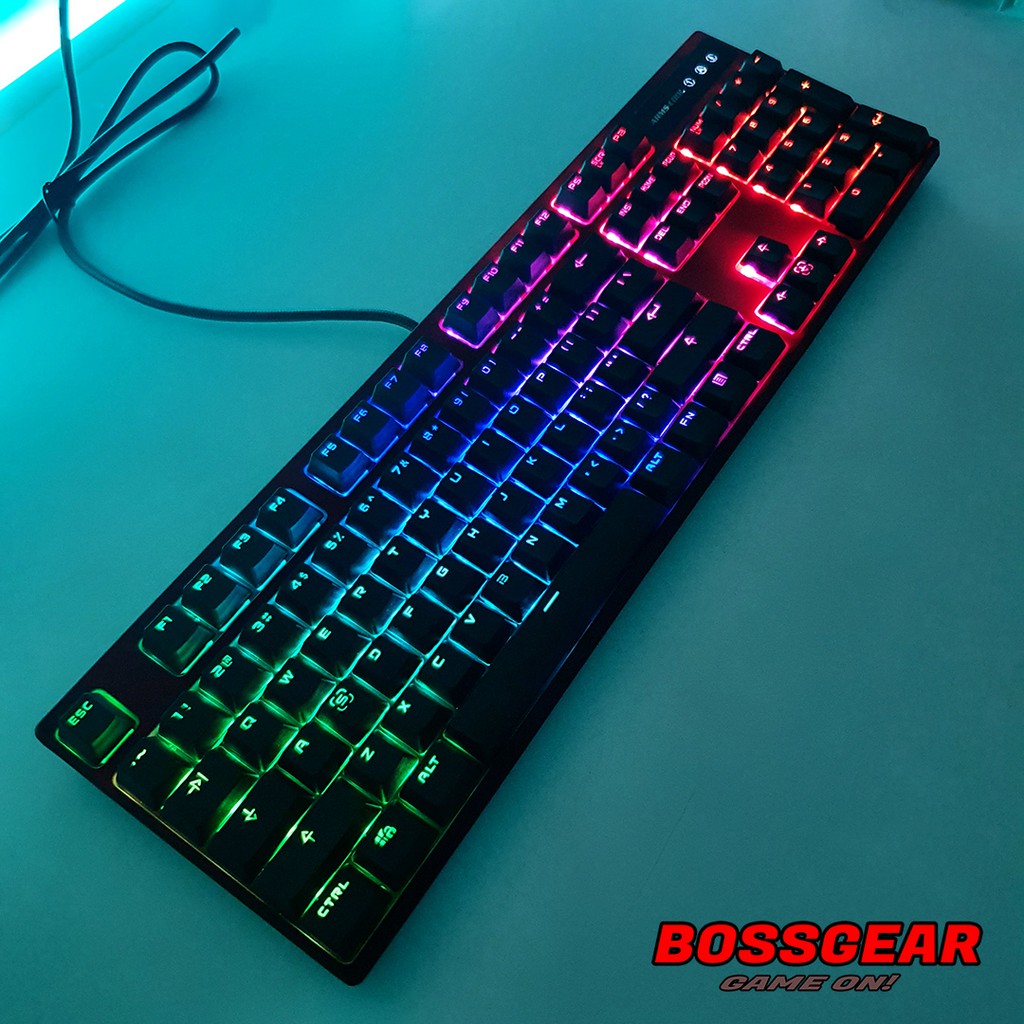 Bàn Phím Cơ Armscool HK107 RGB Màu đỏ đen ( Blue Switch, LED RGB )