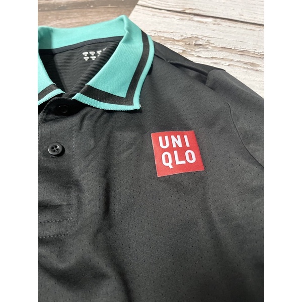 Set Bộ quần áo thể thao thời trang đi chơi tennis cầu lông vải gai lỗ thể thao uniqlo áo đen quần đen có túi logo thêu