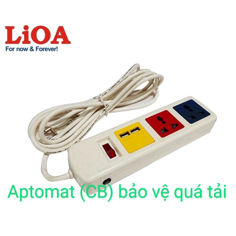 [HOT] Ổ cắm USB LiOA - Cổng sạc usb 5V-1A - 3D32NUSB/4D32NUSB/6D32NUSB - Chính hãng Lioa