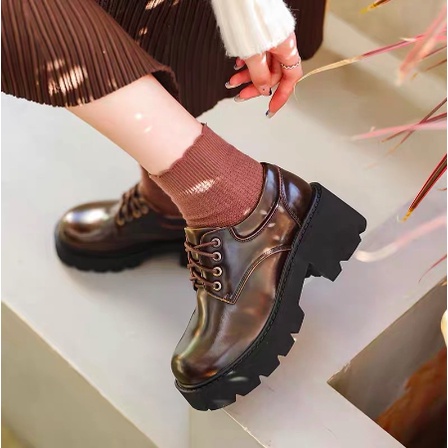 Platform Original shoes - Giày da bò nữ phong cách vintage, retro