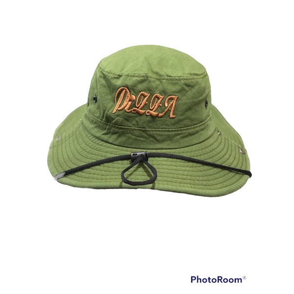 Mũ vành lao động wat mềm mịn thêu logo Pizza đơn giản dễ gấp gọn , tiện lợi