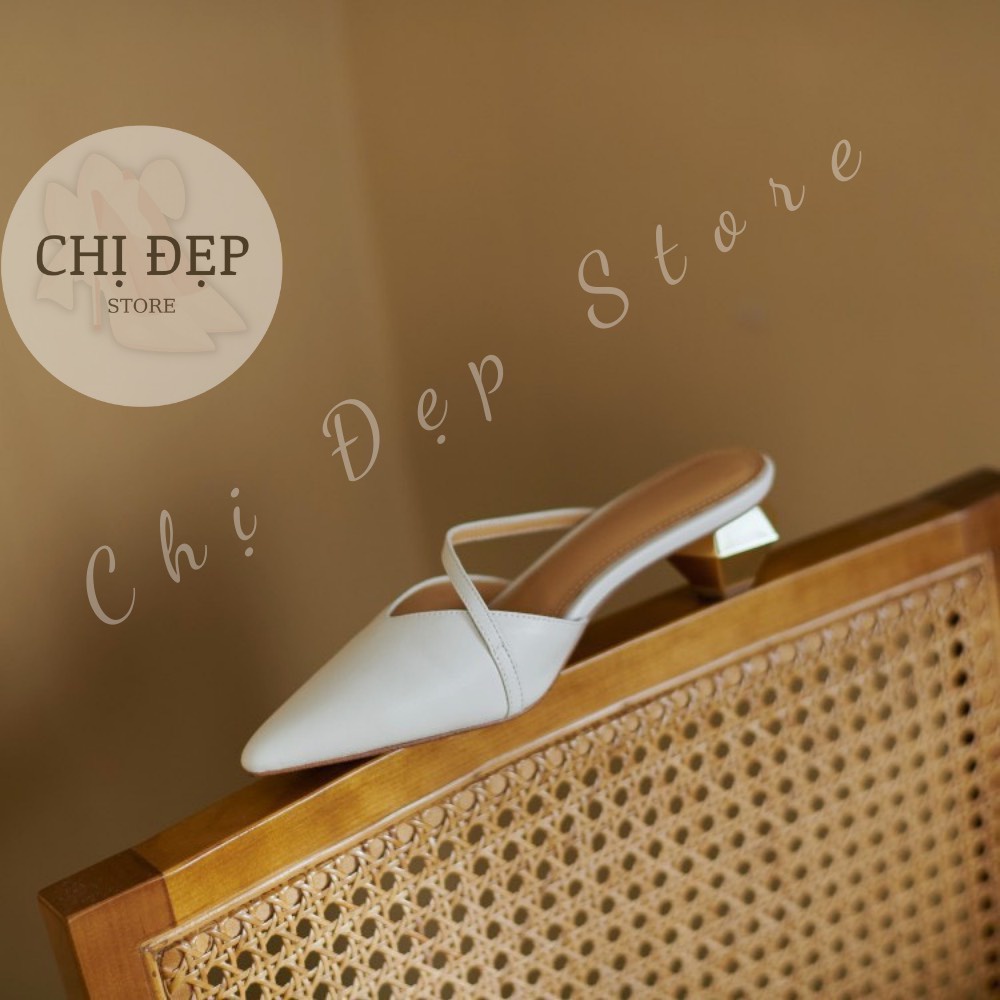 Giày cao gót bít mũi gót lục giác 5 phân, sandal cao gót mũi nhọn gót lục giác 5cm Chị Đẹp Store mã M92( form nhỏ)