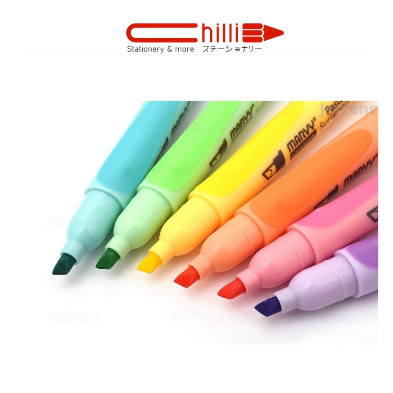 Bút highlight pastel Uchida Marvy 8000 tone pastel nhiều màu xinh xắn CHILLI