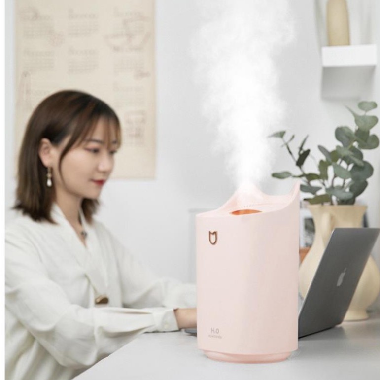 Máy phun sương tạo ẩm Humidifier cỡ lớn 3 lít, có đèn, cổng cắm USB, bảo hành 6 tháng