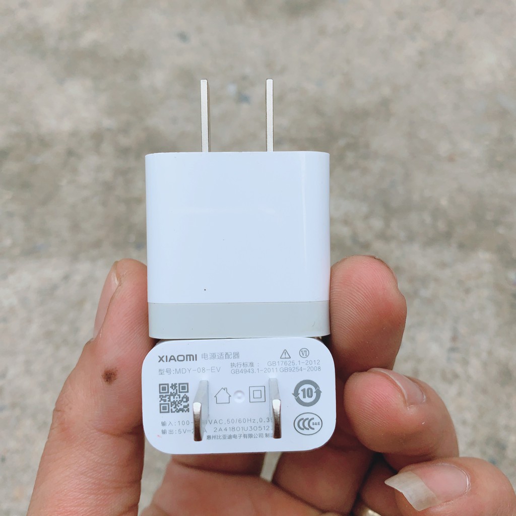 CỦ SẠC XIAOMI 5V-1A ZIN BÓC MÁY ( Hàng Chính Hãng) bh 12 tháng