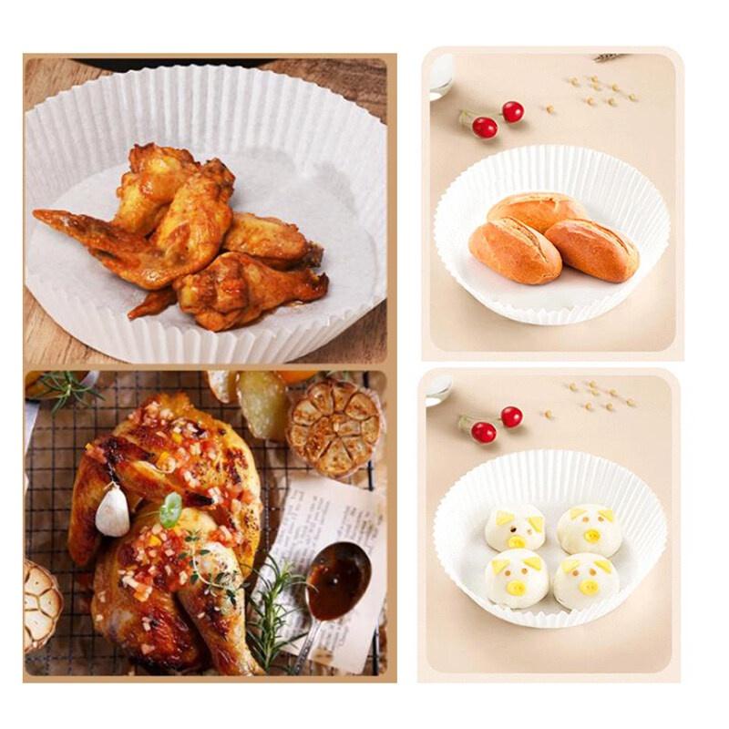 Giấy nến khay lót nồi chiên không dầu 1 tệp 50 TRÒN tờ cực tiện không gây hỏng nồi