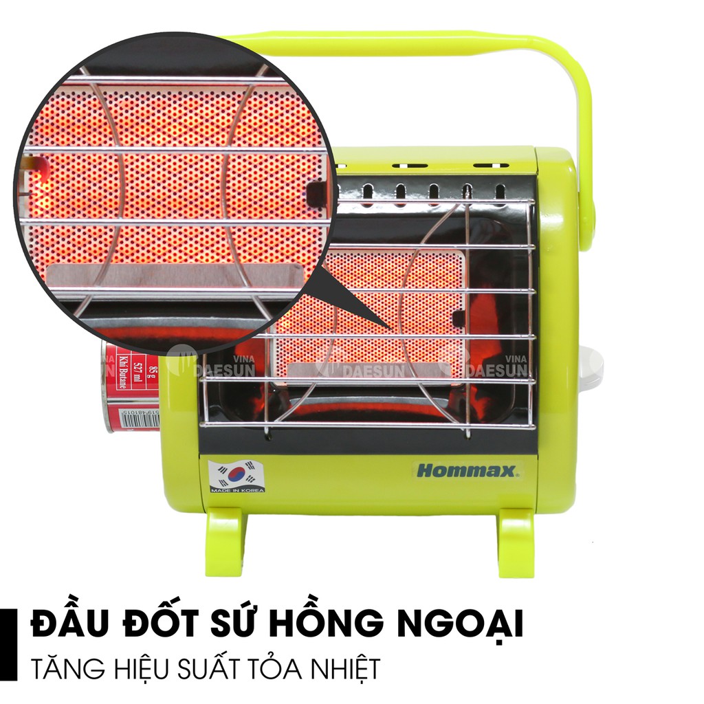 Máy Sưởi Gas Du Lịch Hàn Quốc SGH - 100 | Sưởi Ấm Suốt 12H | Đầu Đốt Sứ Hồng Ngoại | Bảo Hành Chính Hãng 1 Năm