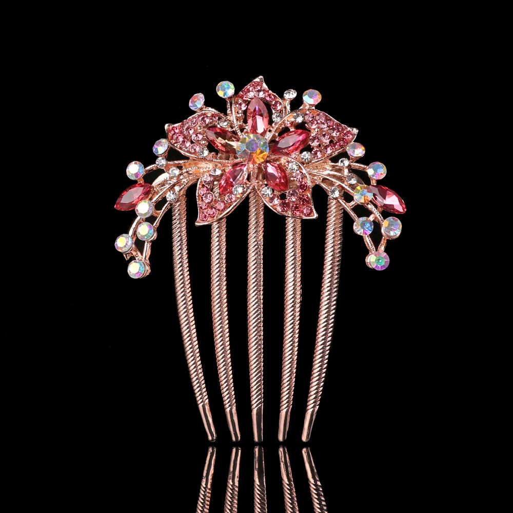 Trâm cài tóc hình bông hoa đính đá sang trọng