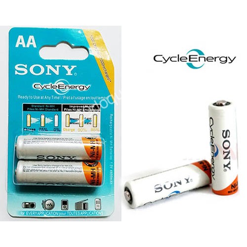 1 vỉ 2 pin sạc AA 4600mah - pin sạc 2a