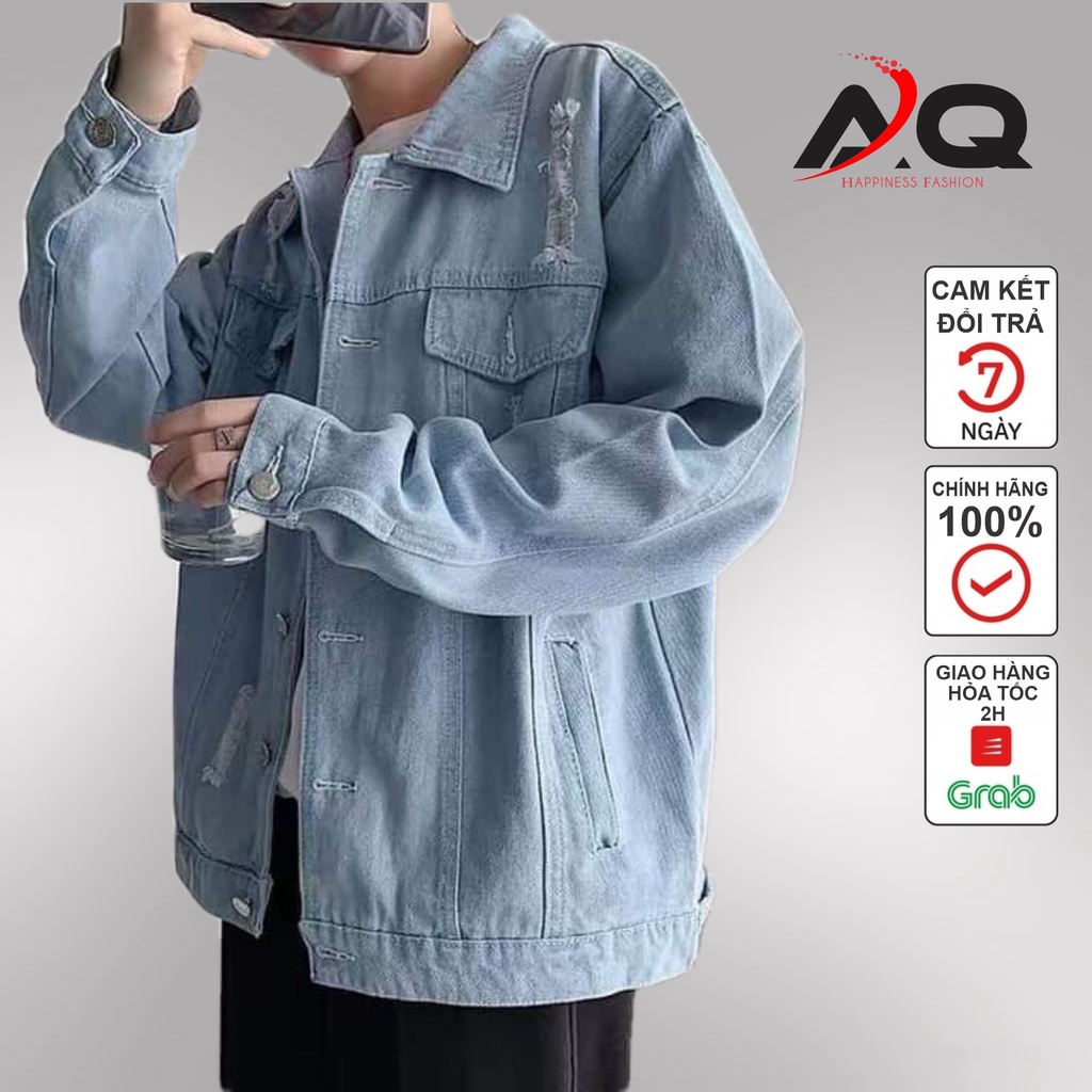Áo Khoác Jean Nam Nữ Áo Bò Rin Jeans Nam Nữ Cao Cấp Cao Cấp Đa Năng Nhiều Mẫu AQSTORE