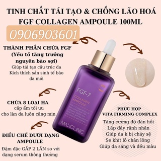 Serum FGF Collagen tươi & tế bào gốc chống lão hóa, trắng da Maxclinic 100ml