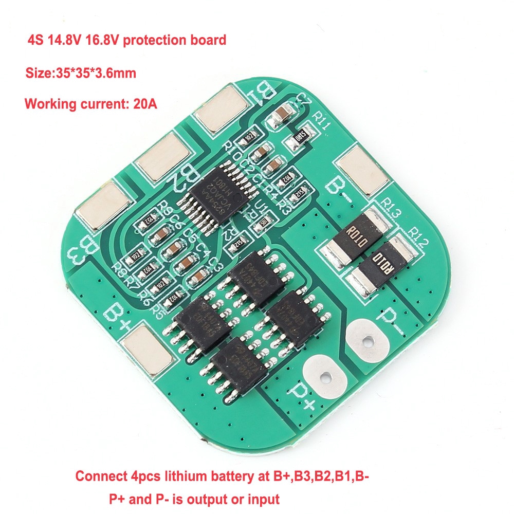 Bảng Mạch Bảo Vệ Mô Đun Sạc Điện Tử 2S 3S 4S 10A 20A 30A 12V 14.8V 16.8V 18650