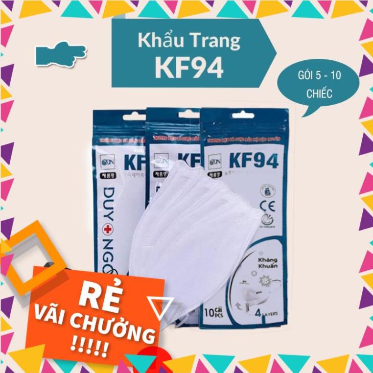 Khẩu trang KF94 Duy Ngọc, DN MASK, tiêu chuẩn Hàn quốc KF94, gói 5 - 10 chiếc