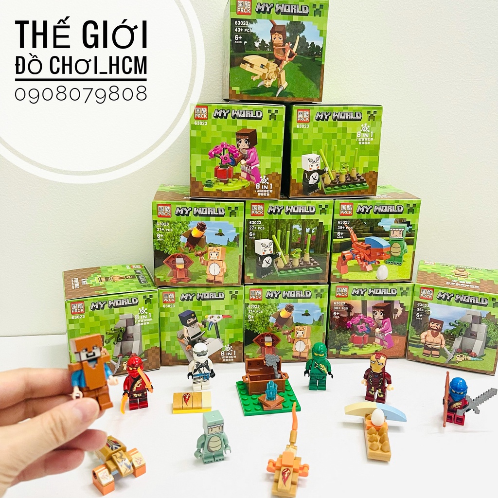 [NHIỀU MẪU] Hộp lego lắp ráp ghép hình nhân vật giúp bé sáng tạo, thông minh