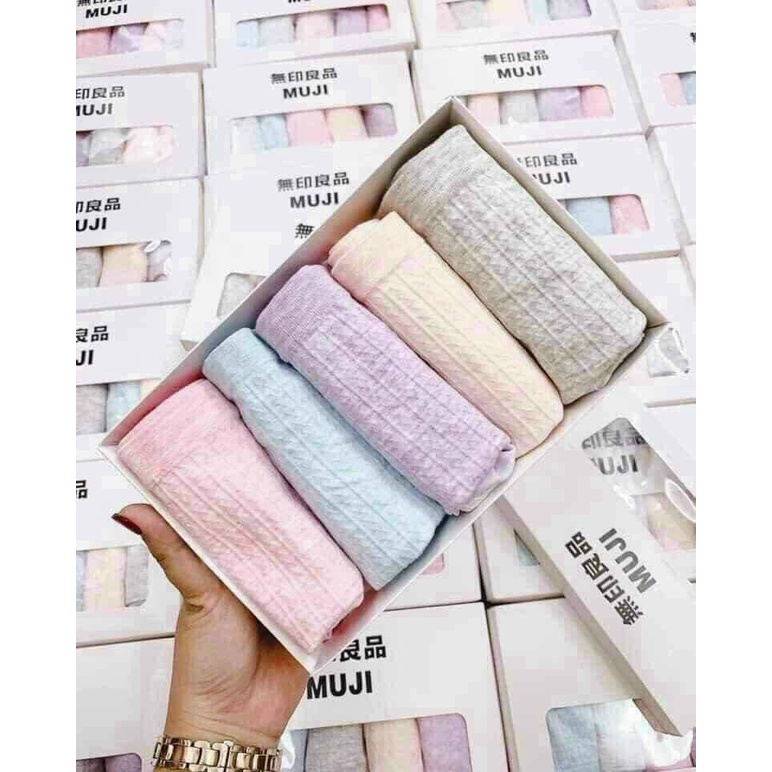 Hộp 5 quần lót muối tiêu cotton mềm cho bạn gái