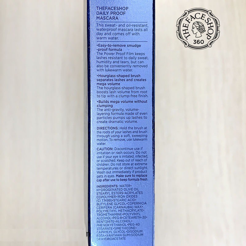 Mascara Chuốt Mi Cong Gấp 2 Lần, Không Trôi, Bền Màu Super Proof Mascara 10g