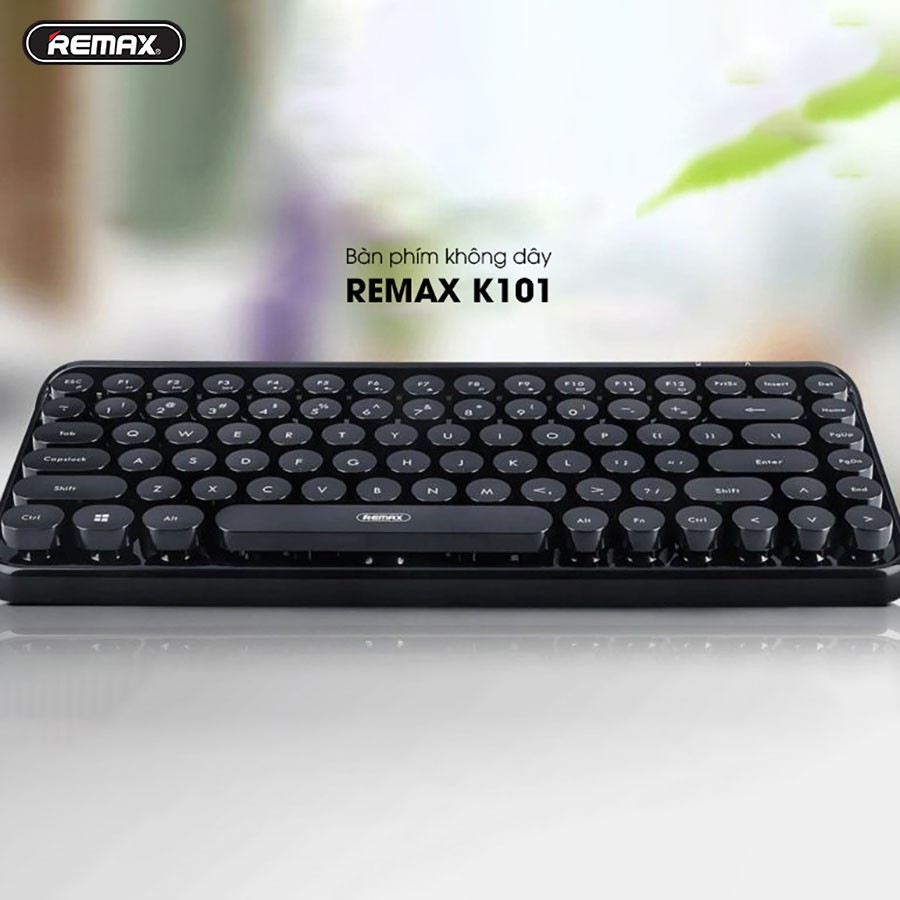 Bàn phím không dây Remax K101 Chất liệu cao cấp nhỏ gọn, thời trang, dễ sử dụng - Bảo hành 12 tháng