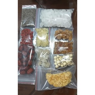 Set Chè Dưỡng Nhan 10 Người Ăn- Nhựa Đào, Bồ Mễ, Tuyết Yến, Táo Đỏ, Hạt Sen, Long Nhãn, Kỷ Tử, Hạt Chia, Nấm Tuyết