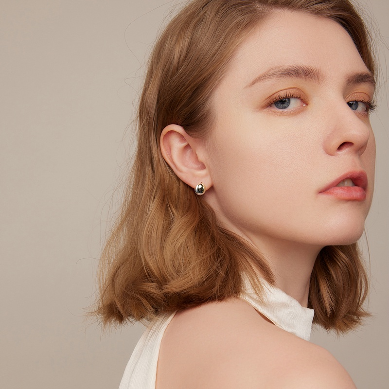 Bông tai BAMOER chất liệu bạc 925 kiểu dáng độc đáo thời trang