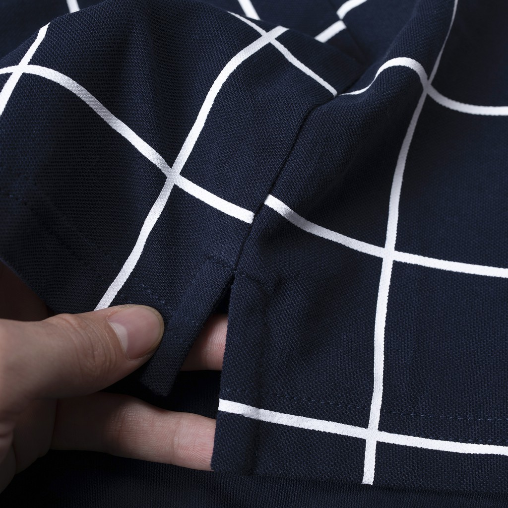 [Mã FAMALLT5 giảm 15% đơn 150K] Áo thun polo nam có cổ, chất liệu Cotton cá sấu phối sọc Basis APL202 | BigBuy360 - bigbuy360.vn