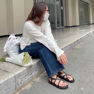 [BTM04] Giày sandals No.04 quai da thắt bính cute