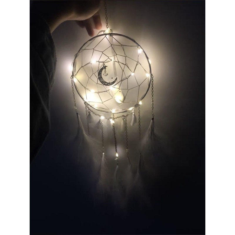 Dreamcatcher lông vũ vòng đuổi giấc mơ bảo vệ giấc ngủ an lành của mọi người - tiemcuaan